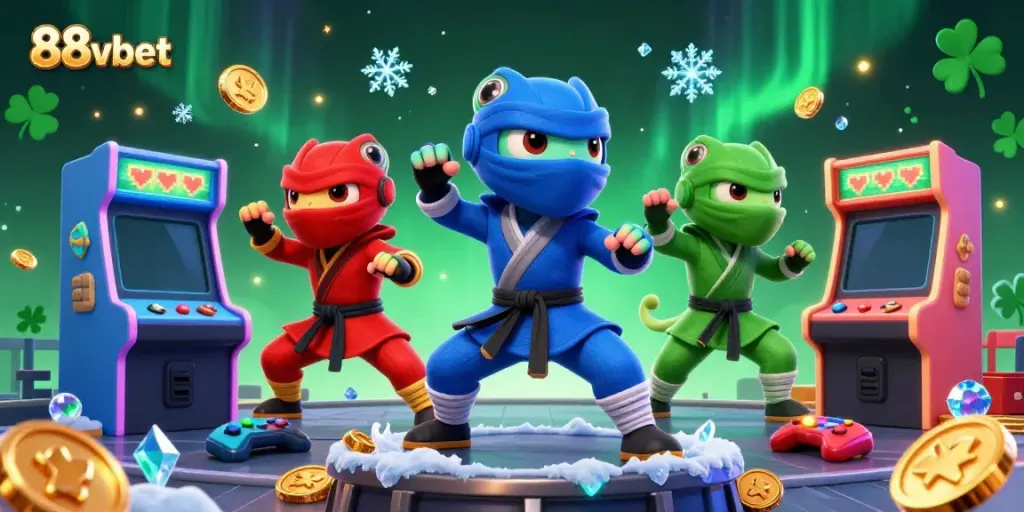 Experience thrilling action at 88vbet with cartoon chameleons showcasing dynamic casino gameplay.