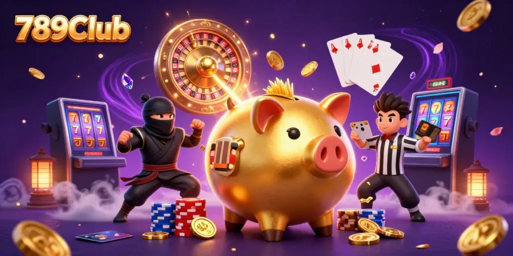 Experience engaging gameplay at 789Club with vibrant casino elements and characters in a dynamic 3D scene.