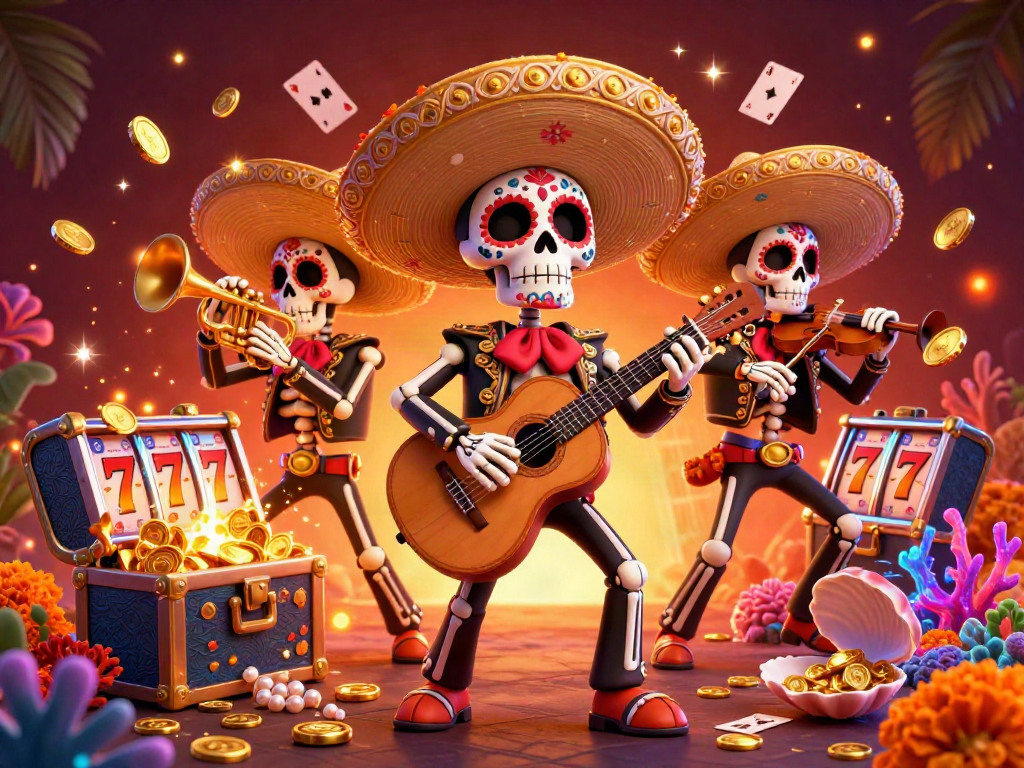 Engage with exhilarating slots at zowin as colorful characters celebrate with riches and vibrant casino elements.