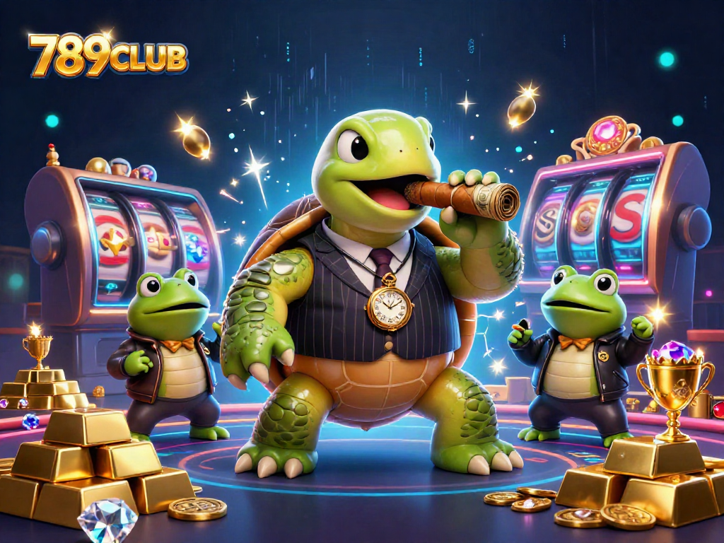 Experience thrilling gameplay at 789CLUB with vibrant casino characters and dynamic slot reels.