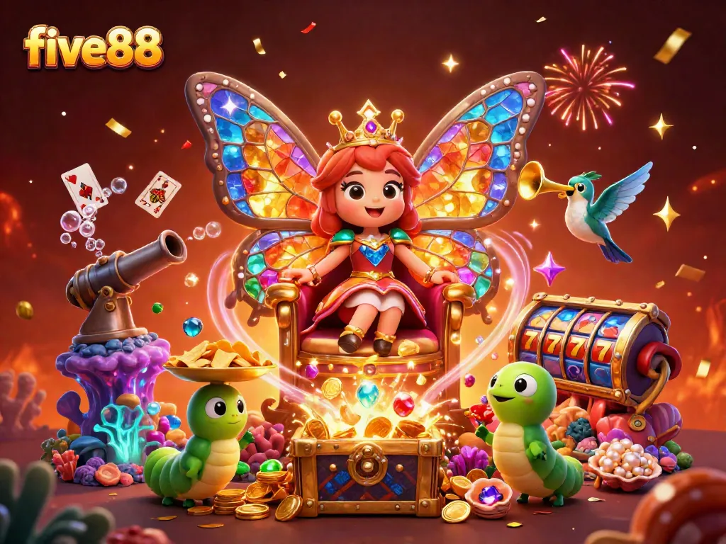 Experience exciting gaming adventures at five88 with dynamic characters and vibrant casino elements.