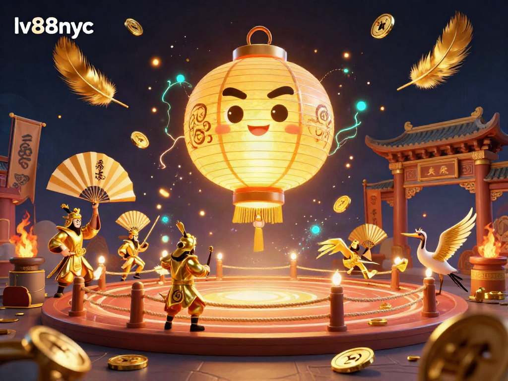 Experience the vibrant energy of lv88nyc with its golden lantern spirit and dynamic casino elements.