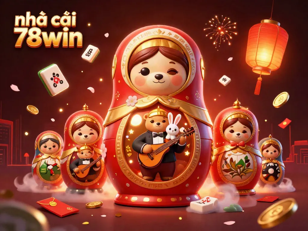 Experience the thrill of gaming at nhà cái 78win with vibrant casino characters, lucky charms, and festive elements.