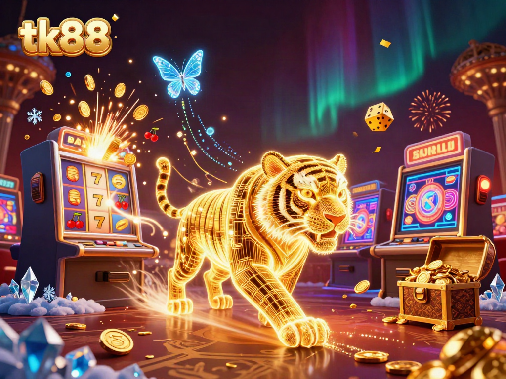 Experience the thrill of tk88 with a vibrant digital casino landscape exploding with winnings.