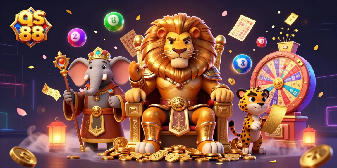 Join the excitement at qs 88 with vibrant lottery elements and a royal gaming atmosphere.