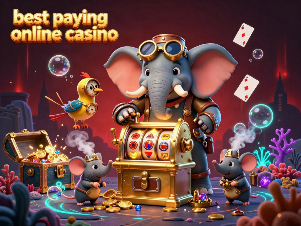Experience slot machine victory at the best paying online casino with steampunk charm and vibrant treasure elements.