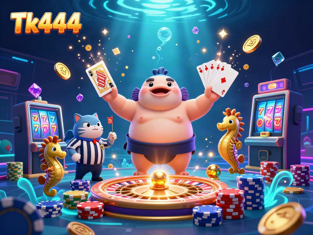 Experience the excitement of Tk444 casino with vibrant characters, dynamic games, and stunning visuals.