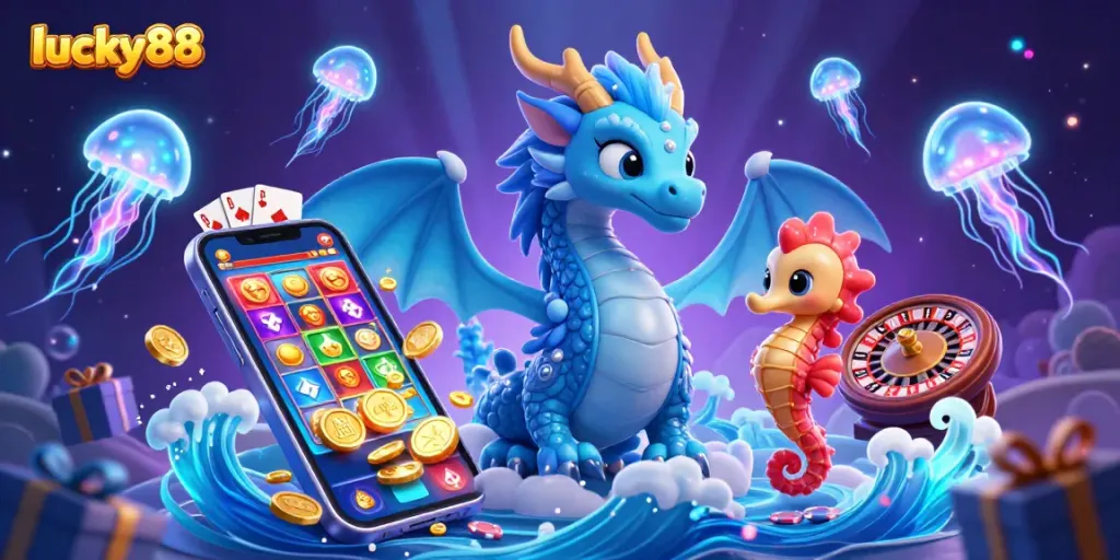 Engage with exciting lucky88 slot games, featuring colorful spinning reels and dazzling characters.