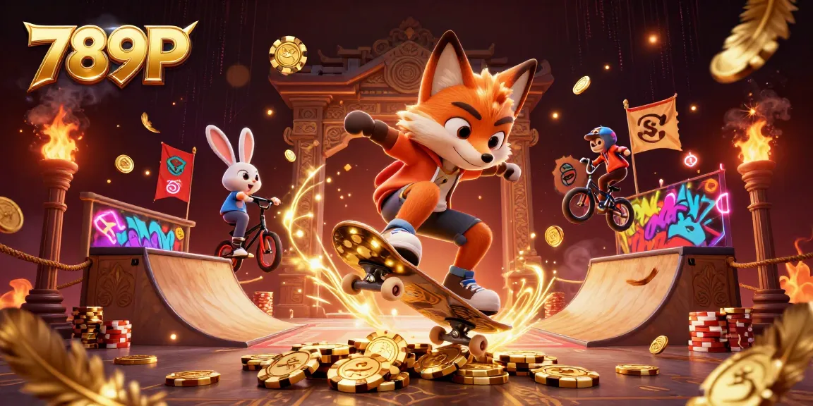 Experience the thrilling action of 789P with a dynamic fox and rabbit performing casino tricks.