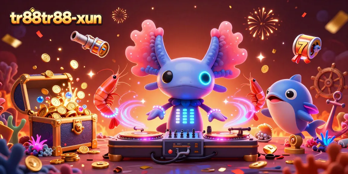 Experience exciting wins at tr88tr88-xun with vibrant 3D underwater casino party illustration.