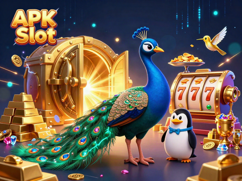 Enjoy thrilling spins in the APK Slot with vibrant casino elements and charming characters