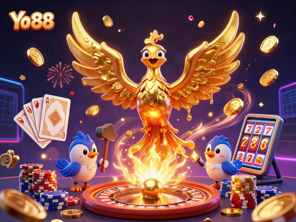 Experience thrilling rewards with Yo 88 featuring stunning casino elements and captivating characters.
